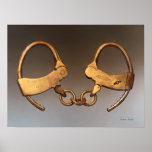 Vintage Handschellen Poster