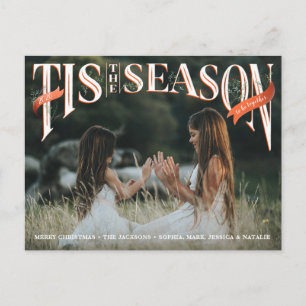 Vintage Handschrift das Foto der Saison Einladungspostkarte