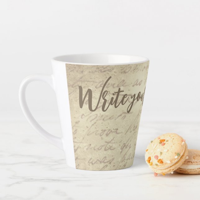 Vintage-Handschrift: Ruhe & Nostalgie  Milchtasse (Beispiel)