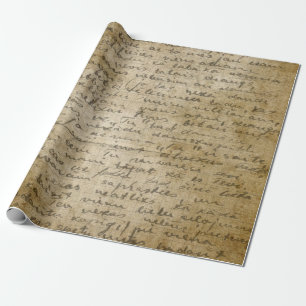Vintage-Handschrift-Stil 3 Geschenkpapierrolle Geschenkpapier