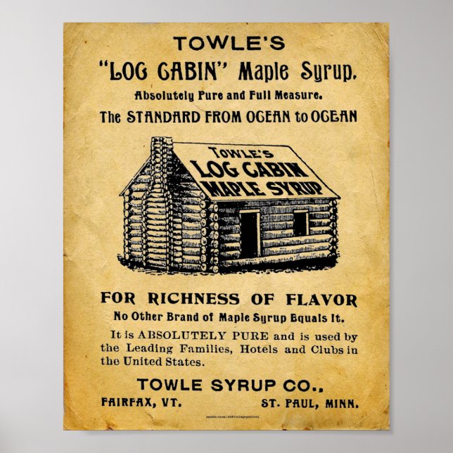 Vintage Handschuhe - Ahornsirup drucken Poster (Vorne)