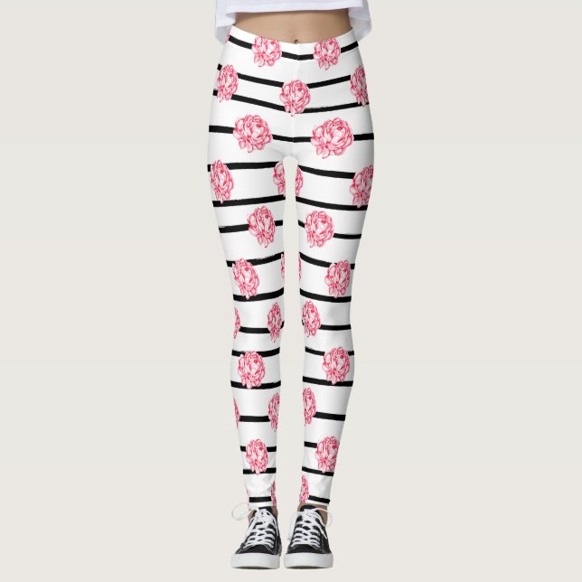 Vintage Handtücher Leggings (Vorderseite)