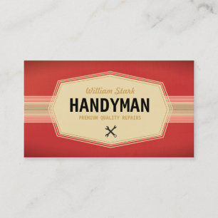 Vintage Handwerker Visitenkarten Visitenkarte