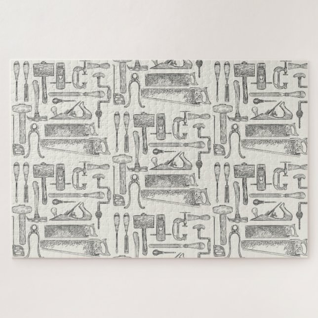 Vintage Handwerkzeuge für Holzwerkzeuge Puzzle (Horizontal)