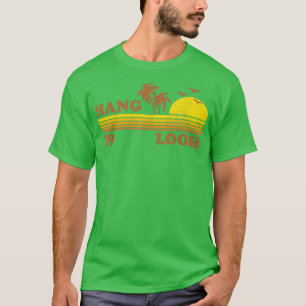 Vintage Hang Loose Surfen Strand Retro Sonnenunter T-Shirt