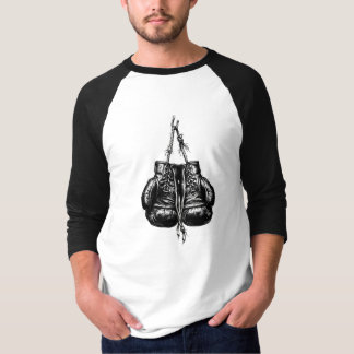 Vintage-Hängeboxhandschuhe Retro-Kampf-Grafik T-Shirt