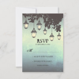 Vintage hängende Lampen mit RSVP-KARTEN RSVP Karte