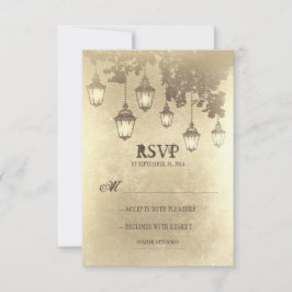 Vintage hängende Lampen mit RSVP-KARTEN RSVP Karte