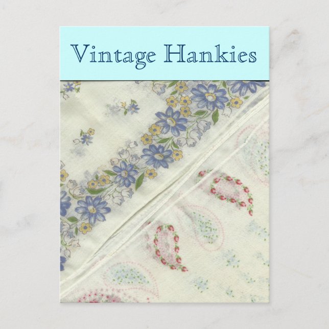 Vintage Hankies Postcard Postkarte (Vorderseite)