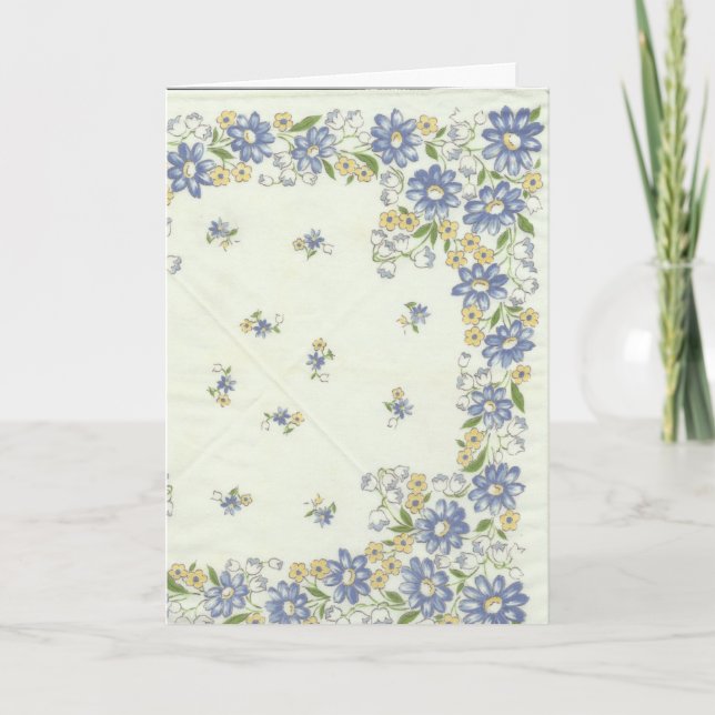 Vintage Hanky-Gruß-Karte Karte (Vorderseite)