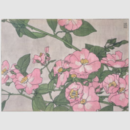 Vintage Hannah Overbeck Jugendstil-Rose Seidenpapier