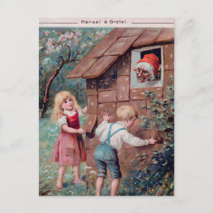 Vintage Hänsel und Gretel 1906 Postkarte