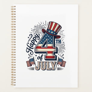 Vintage Happy 4. Juli Patrioten Hut Vektor Des Planer