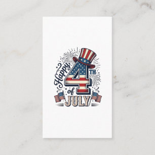 Vintage Happy 4. Juli Patrioten Hut Vektor Des Visitenkarte