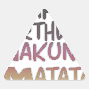 Vintage Happy Birthday Hakuna Matata Lila Inspirat Dreieckiger Aufkleber