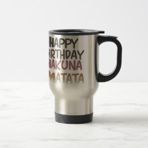 Vintage Happy Birthday Hakuna Matata Lila Inspirie Reisebecher
