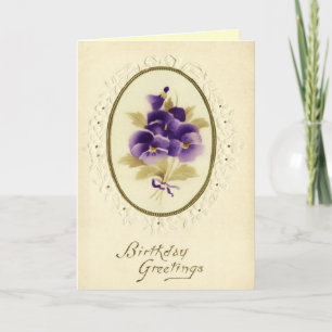 Vintage-Happy-Birthday-Karte Karte