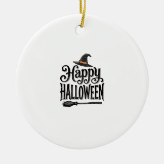 Vintage-Happy-Halloween-Hexenhut-Shirt-Design_1 Keramik Ornament