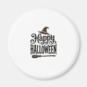 Vintage-Happy-Halloween-Hexenhut-Shirt-Design_1 Magnet