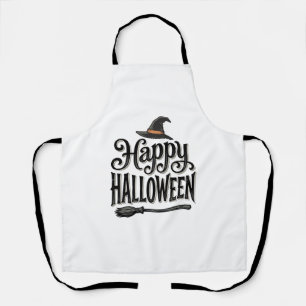 Vintage-Happy-Halloween-Hexenhut-Shirt-Design_1 Schürze