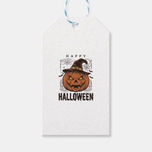 Vintage-Happy-Halloween-Kürbisgravur-Design_1 Geschenkanhänger