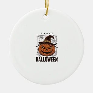 Vintage-Happy-Halloween-Kürbisgravur-Design_1 Keramik Ornament