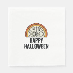 Vintage-Happy-Halloween-Spinnennetz-Vektordesign_1 Serviette