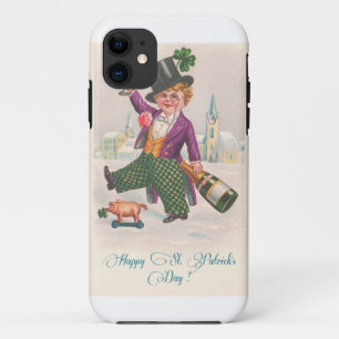 Vintage Happy St. Patrick's Day Shamrock Champagne Case-Mate iPhone Hülle