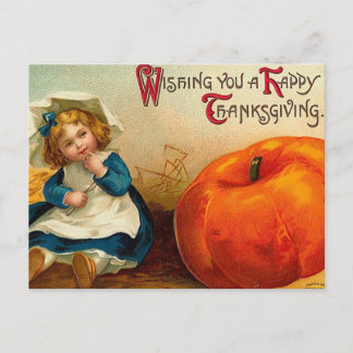 Vintage Happy Thanksgiving Holiday Feiertagspostkarte