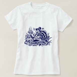 Vintage-Happy-Thanksgiving-Truthahn-T-Shirt T-Shirt