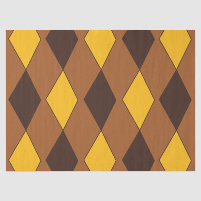 Vintage-Harlekin-Diamantmuster Seidenpapier (Vorderseite)