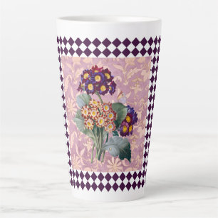 Vintage-Harlekin-Garten-Blumenpaneel Milchtasse