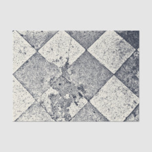 Vintage Harlekin inspirierte Schwarz-Weiß-Textur Seidenpapier