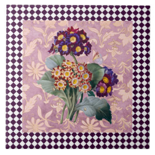 Vintage Harlequin Garten Blumen Panel Fliese