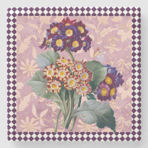 Vintage Harlequin Garten Blumenpanel Steinuntersetzer