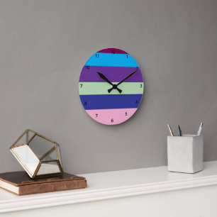 Vintage-Harmonie-Farbpalette Acryl-Wanduhr Runde Wanduhr