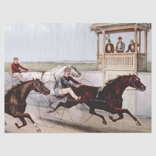 Vintage Harness Racing Seidenpapier (Vorderseite)
