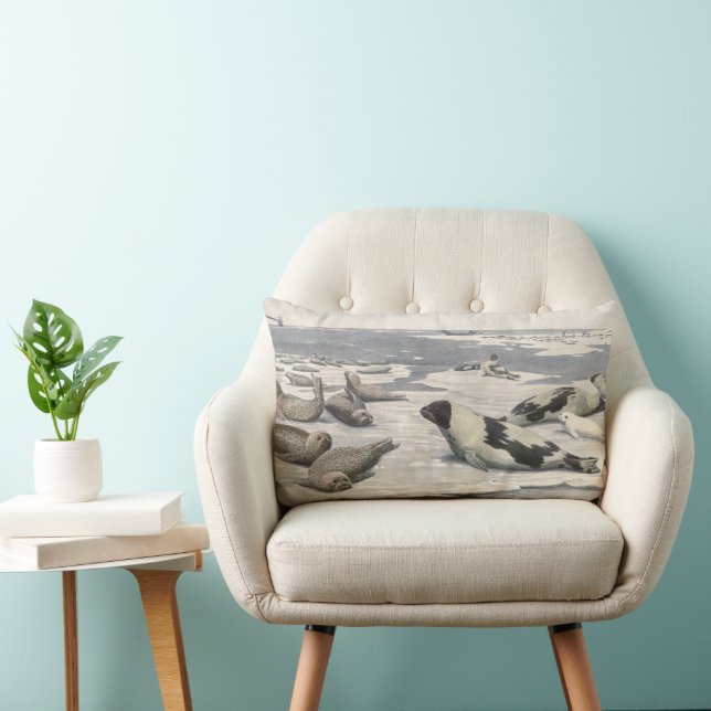 Vintage Harp-Siegel von Louis Futes Lendenkissen (Stuhl )