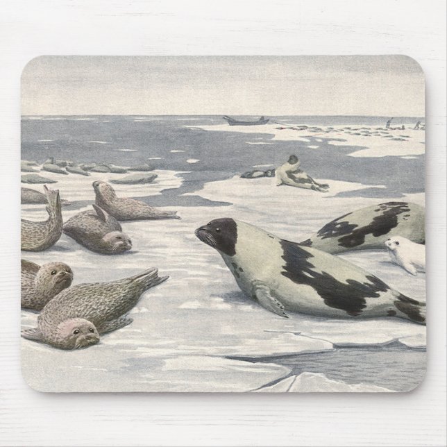Vintage Harp-Siegel von Louis Futes Mousepad (Vorne)