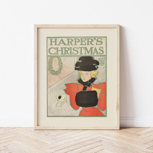 Vintage Harper’s Weihnachten 1896 Poster