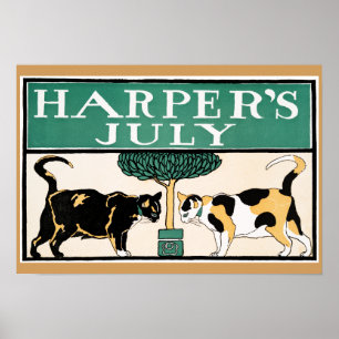 Vintage Harper's July Cats von Edward Penfield Poster