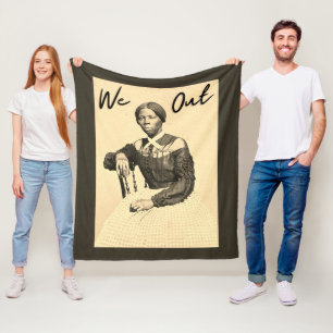 Vintage Harriet Tubman - Wir sind draußen - Schwar Fleecedecke