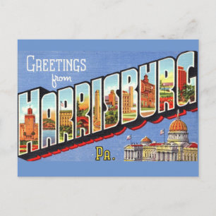 Vintage Harrisburg PA  Postkarte
