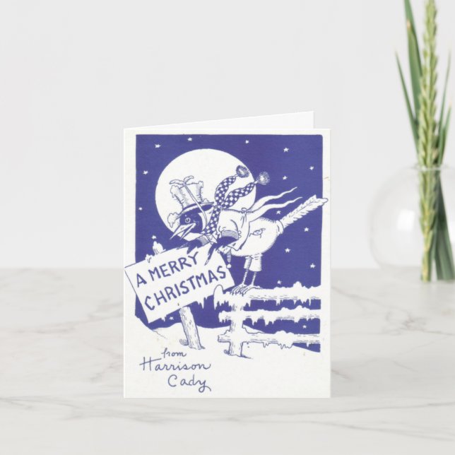 Vintage-Harrison-Cady-Weihnachtskarte Feiertagskarte (Vorderseite)