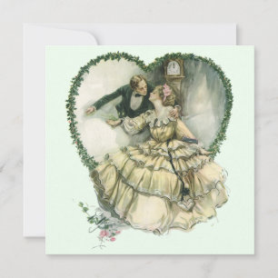Vintage Harrison Fisher, Weihnachtsbraut und Bräut Feiertagskarte