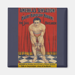 Vintage Harry Handcuff Houdini - Der Gefängnisausb Magnet