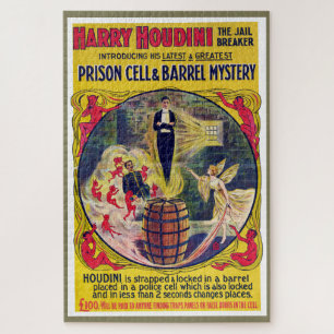 Vintage Harry Houdini Gefängniszelle & Fass-Myster Puzzle