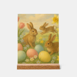 Vintage-Häschen/Osterhase/Oster-Ei/Frühling  Acrylschild