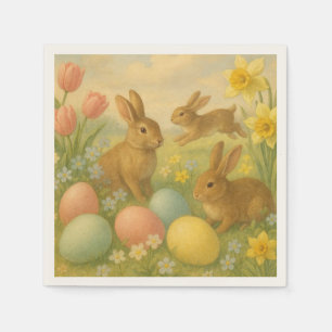 Vintage-Häschen/Osterhase/Ostern/Friihling   Serviette