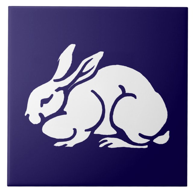 Vintage-Hase Fliese (Vorderseite)